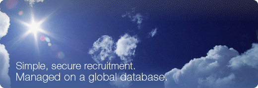 Simple, secure recruitment. Managed on a global database